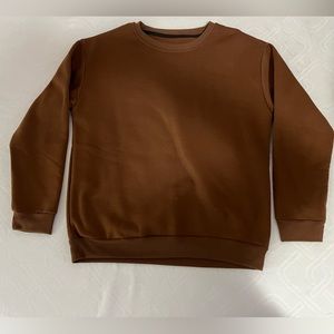 Brown crew neck